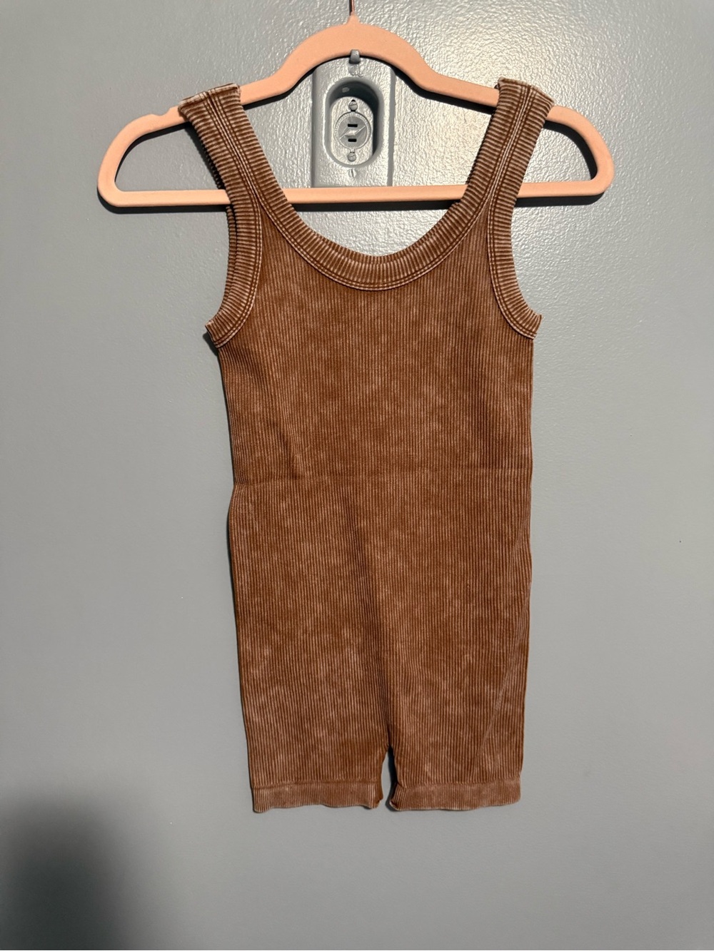 Zenana DK Camel Sleeveless Romper - Picture 3 of 3